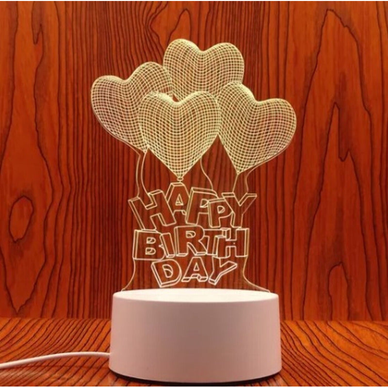 Lámpara 3D Decorativa LED – Diseño Moderno para Interiores