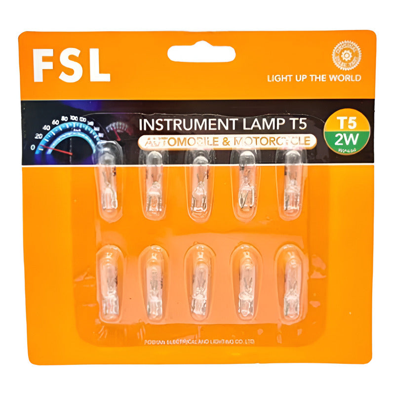 Pack X10 Ampolleta Halógena T5 24V 2W W2x4.6d Tipo Cola de Pescado Para Auto FSL