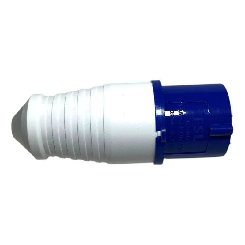 Enchufe Industrial Macho Volante FSL 2P+T 16A IP44 220-250V | Conexión Segura Exterior