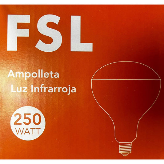 Ampolleta de Calor Infrarroja 250W E27 para Terapia y Calefacción – FSL