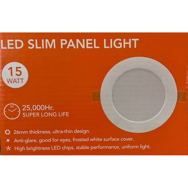 Panel  LED Embutido Redondo 15W FSL – Luz Fría 6500K Ip20