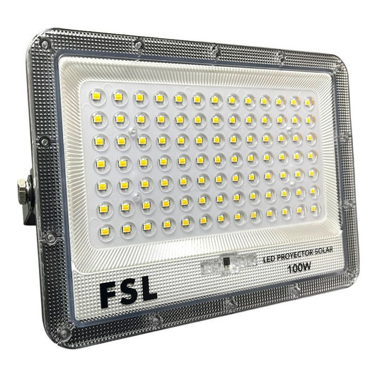 Reflector LED Solar 100W con Panel 3CCT Exterior IP65 - Blanco FSL