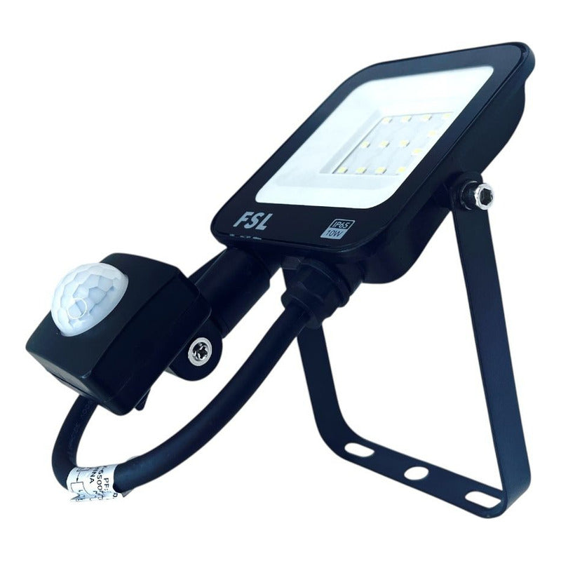 Reflector LED 10W IP65 con Sensor de Movimiento Luz Fría (6500K) Blanco - FSL