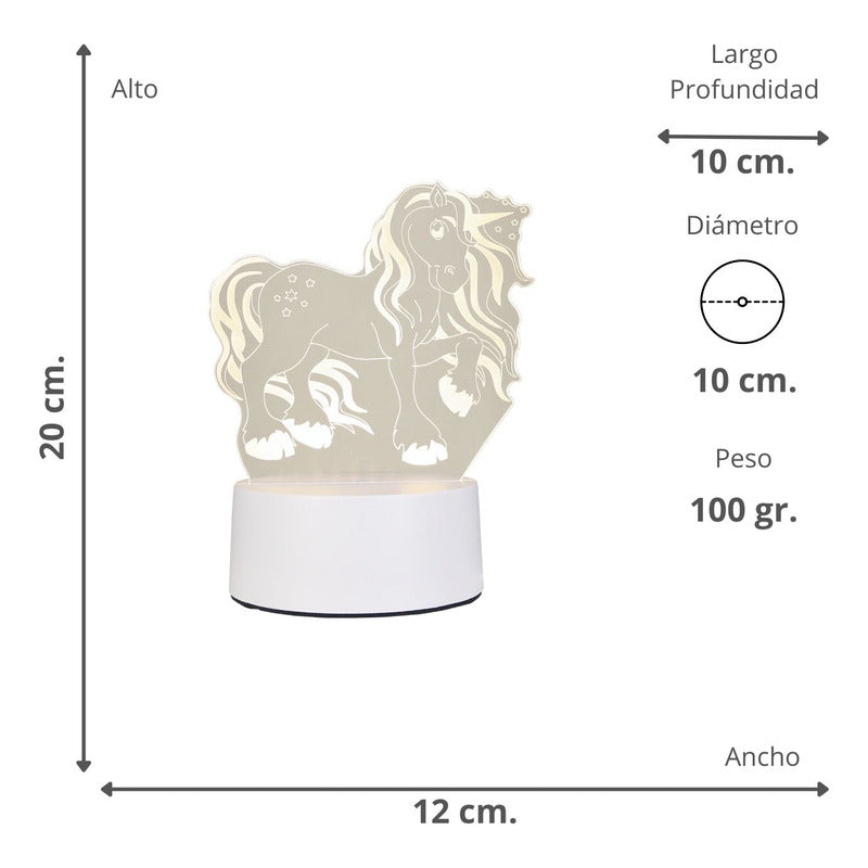Lámpara de Mesa LED Decorativa 3D Diseños Variados USB 5V