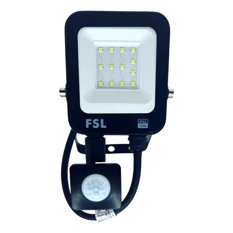 Reflector LED 10W IP65 con Sensor de Movimiento Luz Fría (6500K) Blanco - FSL