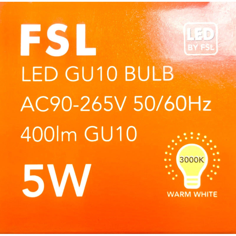 Pack x10 Ampolletas LED GU10 5W Luz Cálida o Fría – FSL