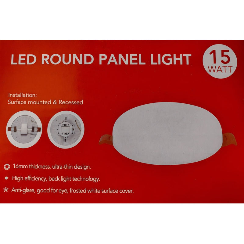 Panel Led Redondo Ajustable 15w