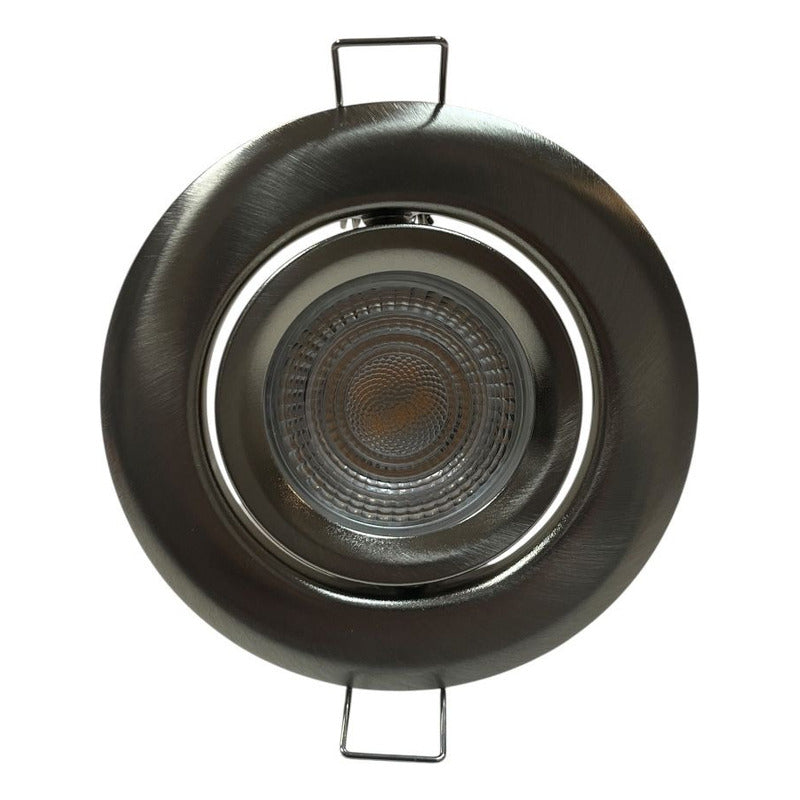 Foco Niquelado Basculante Dicroico LED GU10 6W Luz Cálida o Fría - Blanco cálido