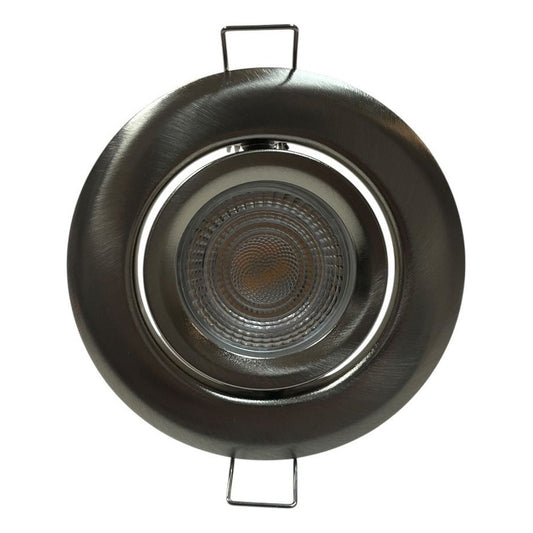 Foco Niquelado Basculante Dicroico LED GU10 6W Luz Cálida o Fría