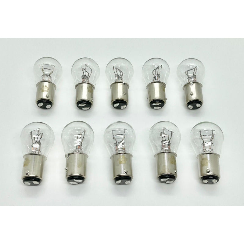 Pack X20 Ampolleta Halógena S25 12V 21/5W BAY15D 2 Contactos Pata Dispareja Para Auto FSL