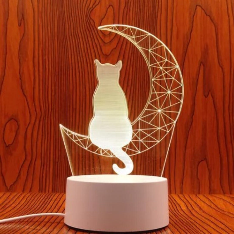 Lámpara 3D Decorativa LED – Diseño Moderno para Interiores