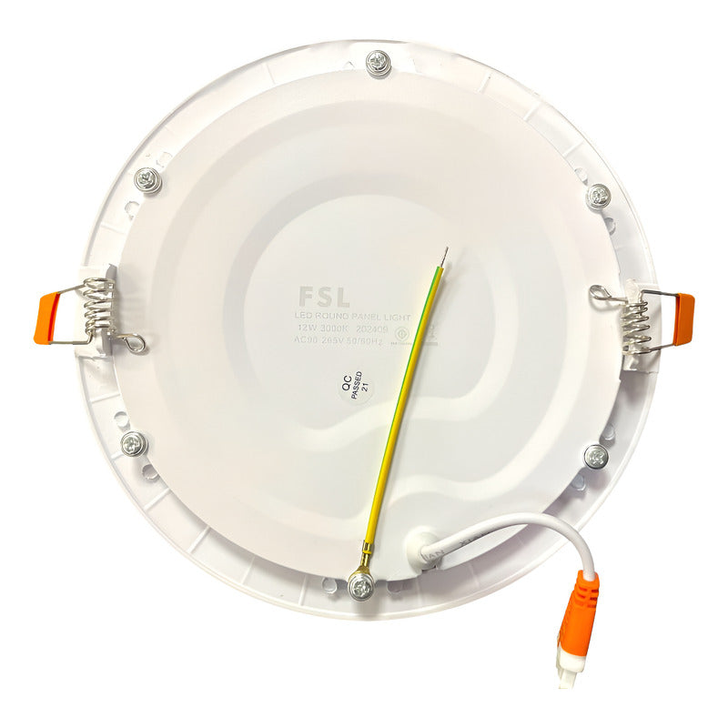 Panel LED Embutido Redondo 12W – Luz Cálida 3000K o Luz Fría 6500K – FSL