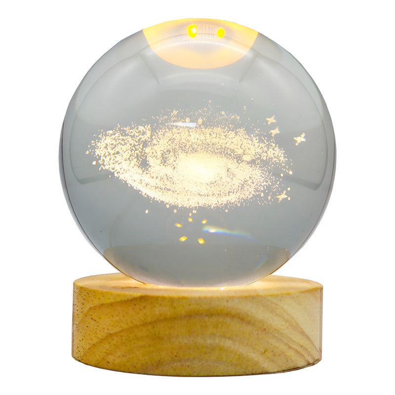 Lámpara de Noche LED Bola de Cristal 3D | Luz Decorativa con Diseños 3D