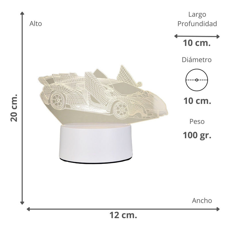 Lámpara de Mesa LED Decorativa 3D Diseños Variados USB 5V