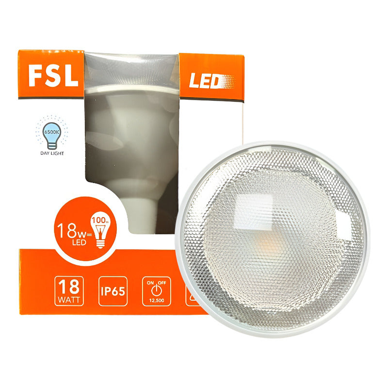 Ampolleta LED PAR38 18W E27 Luz Fría 6500K / Cálida 3000K FSL Alta Potencia