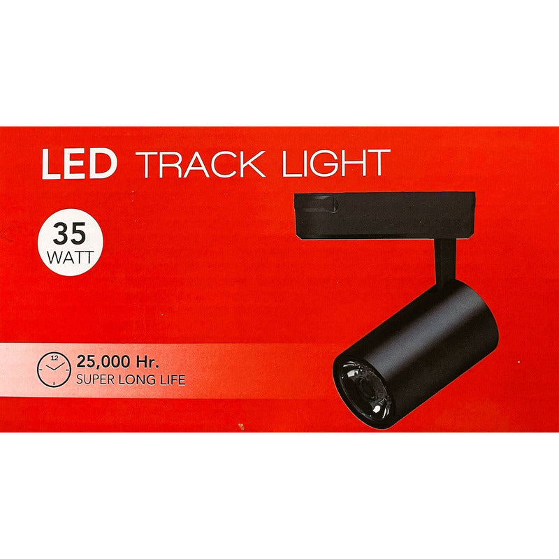 Foco Spot LED Riel Trifásico 35W Negro FSL Luz Cálida 3000K