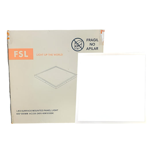 Pack x8 Panel LED Sobrepuesto 40W 60x60 6500K Cuadrado FSL