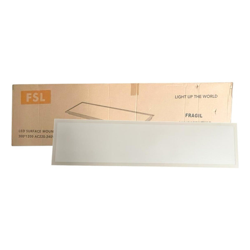 Pack X6 Panel LED Sobrepuesto 40W 30x120 6500K Rectangular FSL