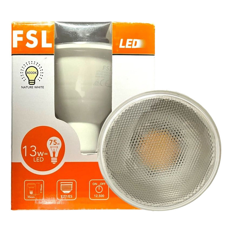 Ampolleta LED PAR30 13W E27 FSL Luz Cálida / Neutra / Fría Certificación SEC