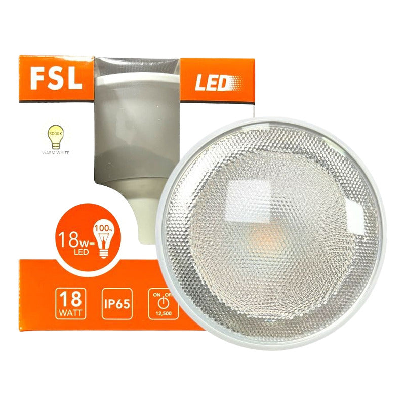Ampolleta LED PAR38 18W E27 Luz Fría 6500K / Cálida 3000K FSL Alta Potencia