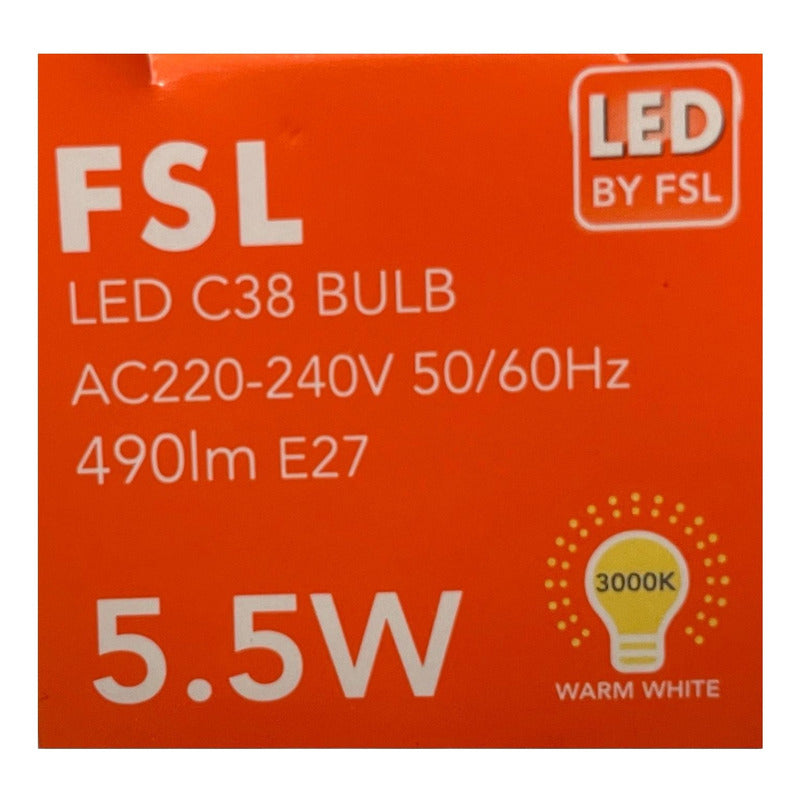 Ampolleta LED Tipo Vela Empavonada 5W Base E27 Luz Cálida / Luz Fría – FSL