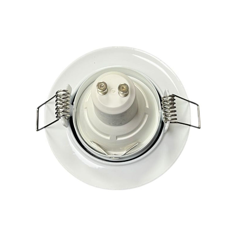 Pack X2 Foco Dicroico  Basculante  Gu10 6w Led Blanco Fsl