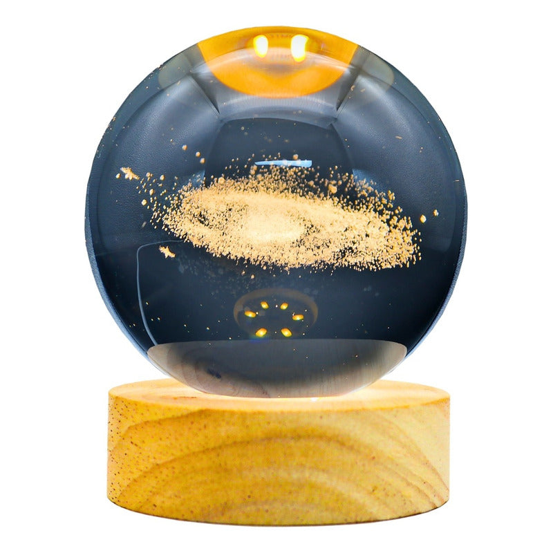 Lámpara de Noche LED Bola de Cristal 3D | Luz Decorativa con Diseños 3D