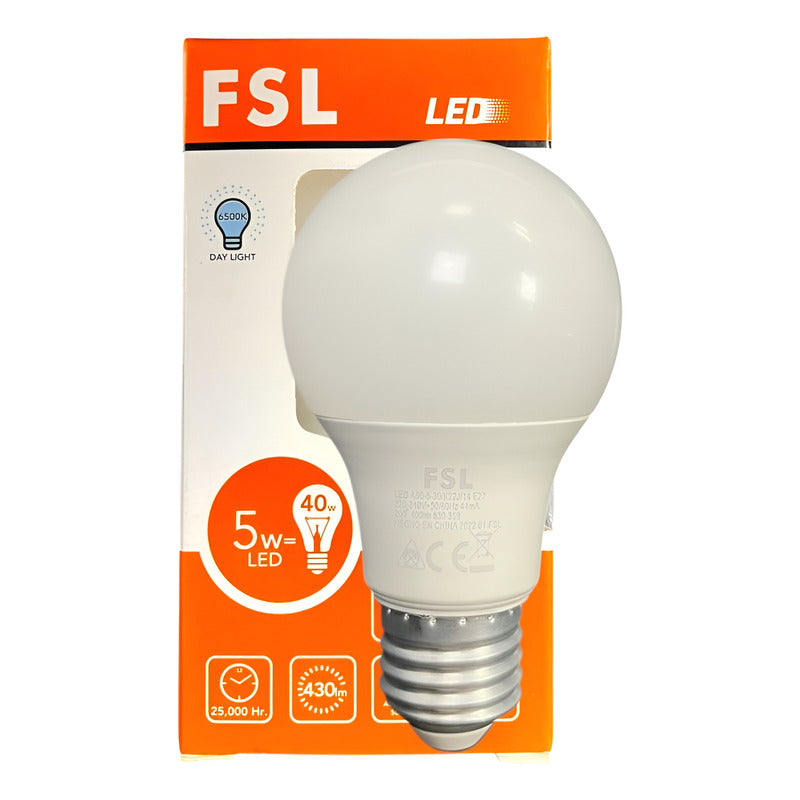 Pack x10 Ampolletas LED A60 5W E27 Luz Cálida o Fría FSL