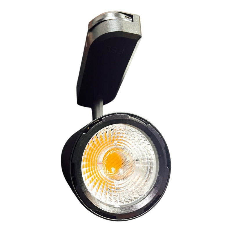Foco Spot LED Riel Trifásico 35W Negro FSL Luz Cálida 3000K