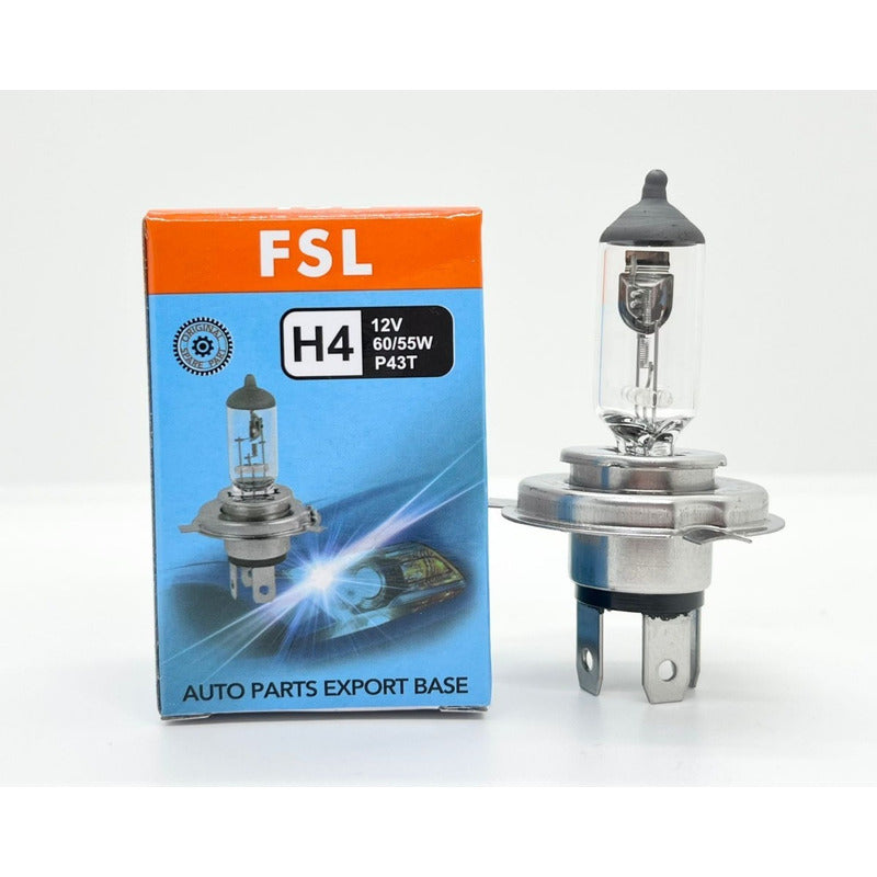 Pack X10 Ampolleta Halógena H4 12V 60/55W P43t 3200K Para Auto FSL