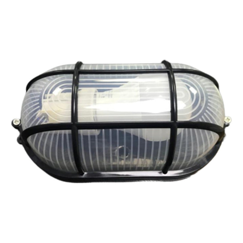 Foco Tortuga Ovalado Negro Rejilla 7W E27 FSL 6500k IP54