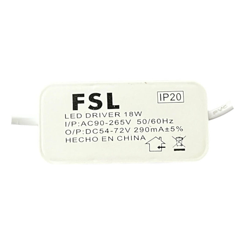 Panel LED Sobrepuesto Redondo 18W Luz Cálida/Fría Negro – FSL