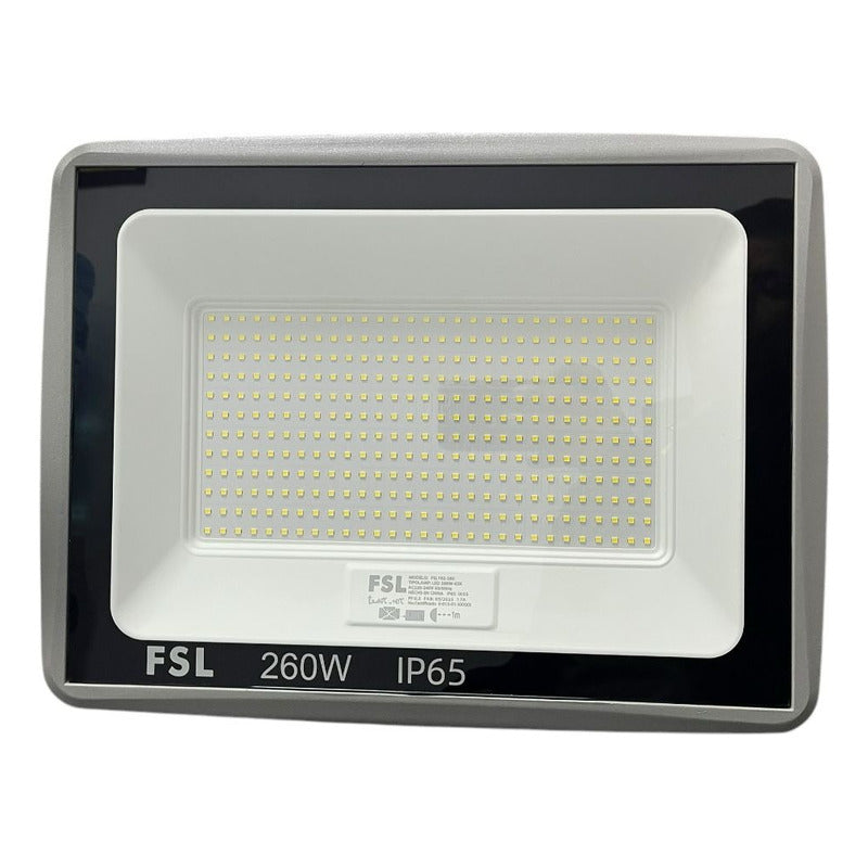 Reflector LED SMD 260W FSL IP65 Luz Fría Exterior Certificado SEC – Alta Potencia