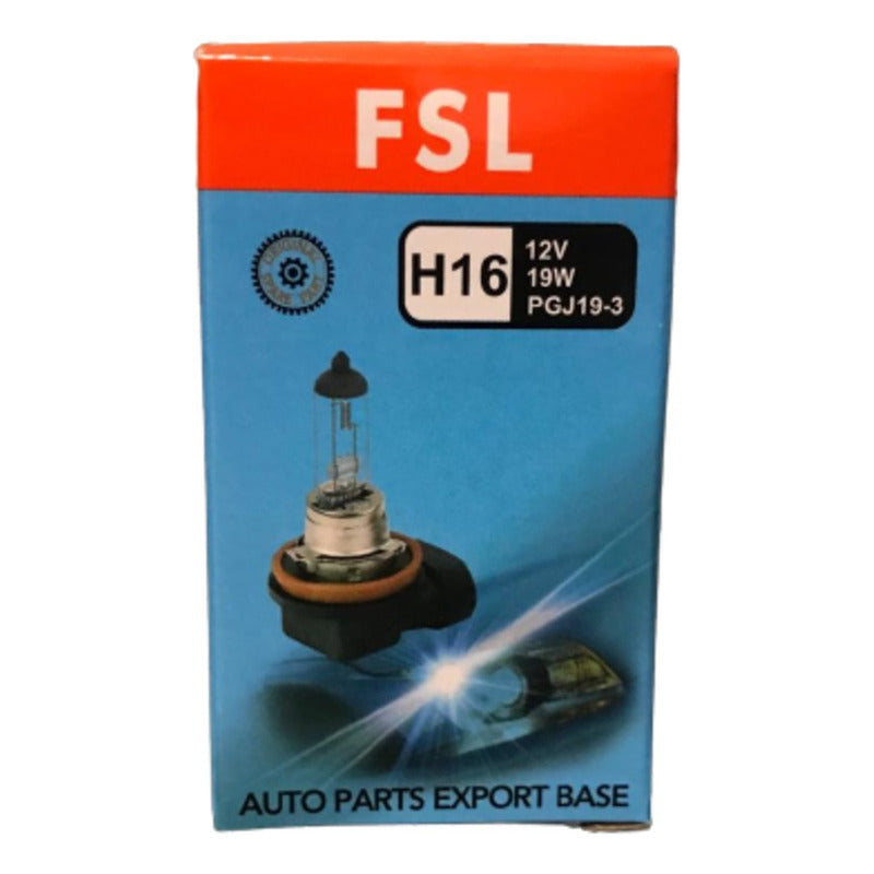 Pack X2 Ampolleta Halógena H16 12V 19W PGJ19-3 3200K Para Auto FSL