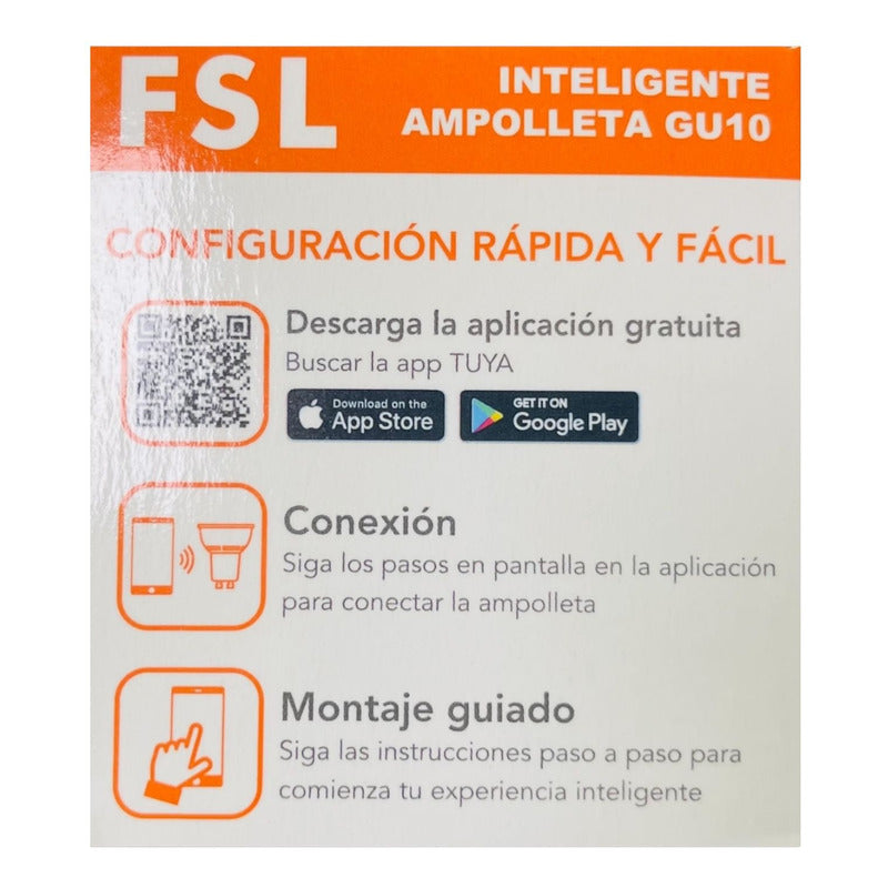 Pack X2 Ampolleta LED GU10 6W Smart RGB Bluetooth FSL Dicroica