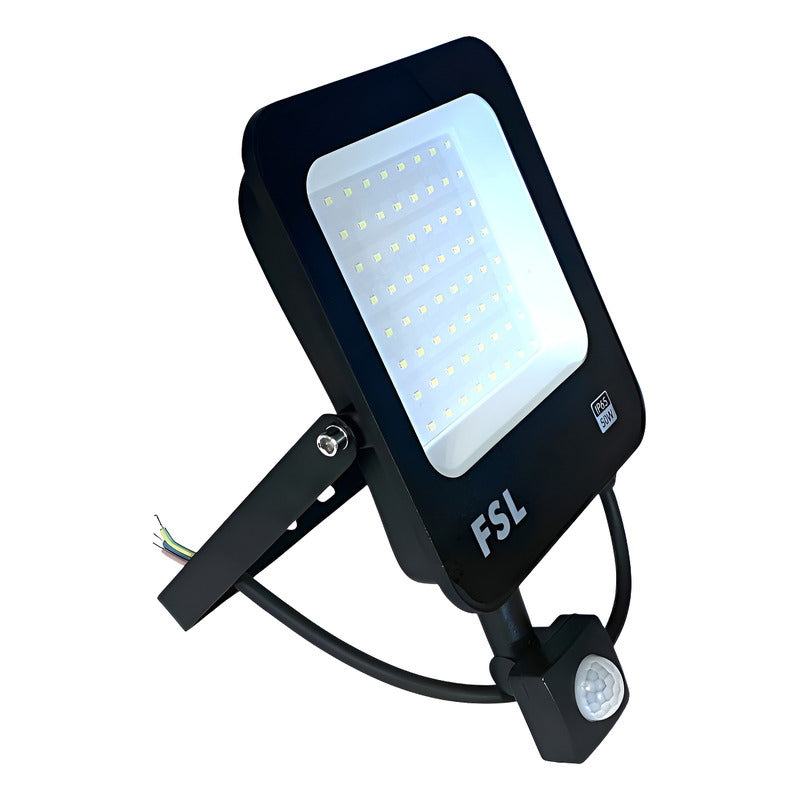 Reflector LED 50W IP65 con Sensor de Movimiento Luz Fría (6500K) Blanco - FSL