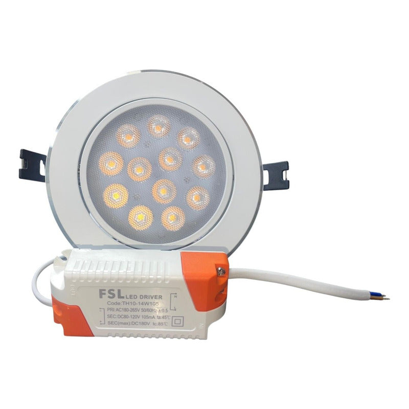Pack x2 Focos LED 14W Embutidos Luz Cálida y Fría – Aplique Bajo Consumo FSL