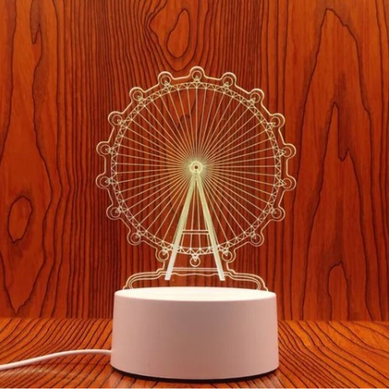 Lámpara 3D Decorativa LED – Diseño Moderno para Interiores