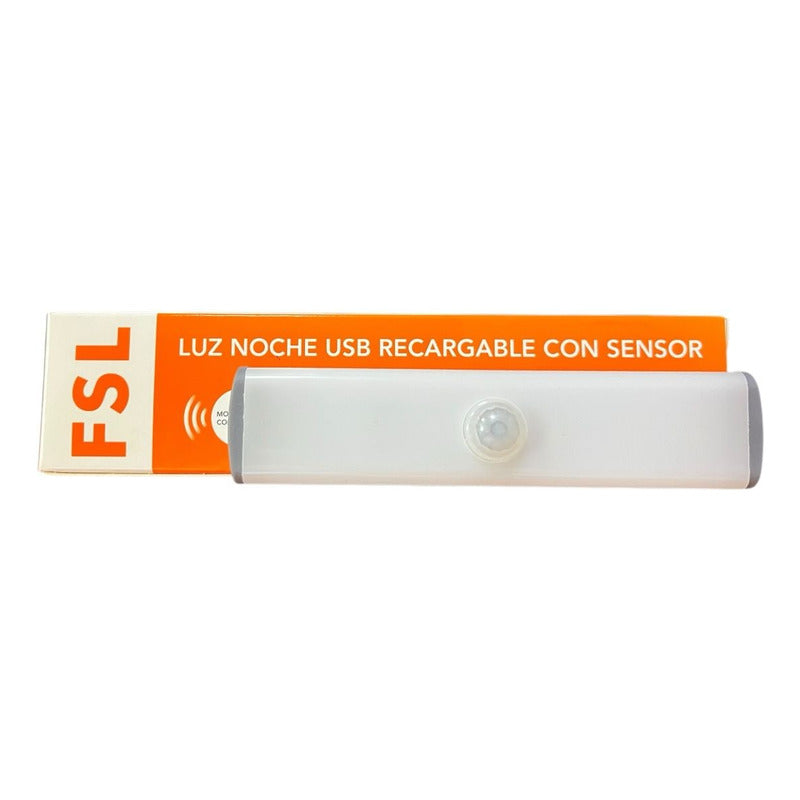 Luminaria Portátil Recargable FSL 3000K Magnética | Sensor Movimiento USB Cálida