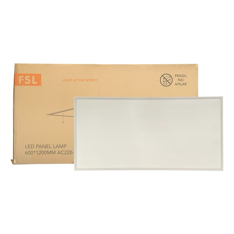 Pack X6 Panel Led Integrado 80w 60x120 Luz Fría 6500k Cuadrado - Fsl