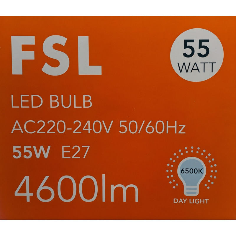 Ampolleta Led Industrial Alta Potencia 55w/e27 Luz Fria Fsl Blanco Frío