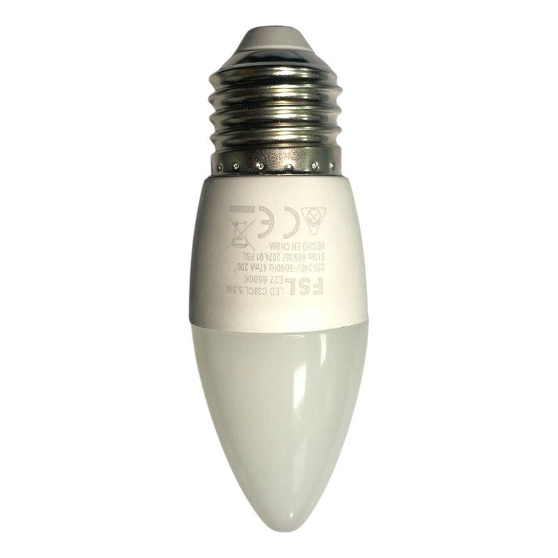 Ampolleta LED Tipo Vela Empavonada 5W Base E27 Luz Cálida / Luz Fría – FSL