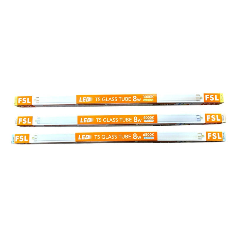 Pack x20 Tubos LED T5 60cm 8W FSL – Luz Cálida 3000K / Neutra 4000K / Fría 6500K