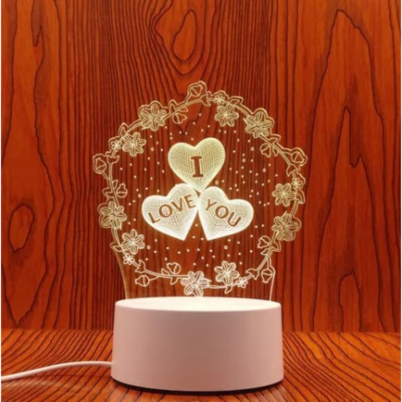 Lámpara 3D Decorativa LED – Diseño Moderno para Interiores