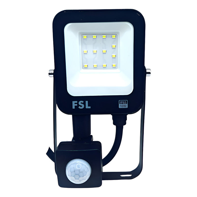 Reflector LED 10W IP65 con Sensor de Movimiento Luz Fría (6500K) Blanco - FSL