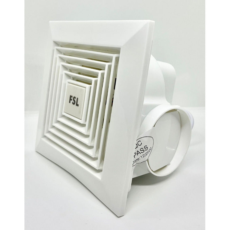 Ventilador Extractor Aire FSL 90mm 25W 1300 RPM |Salida Lateral Baños Cocinas Silencioso Blanco