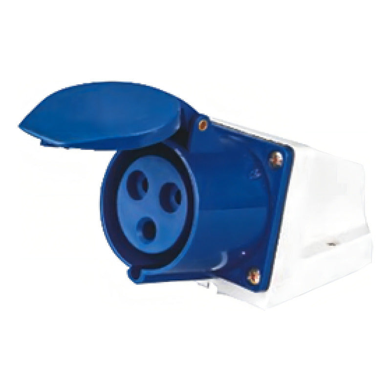 Enchufe Industrial Hembra Sobrepuesto FSL 2P+T 32A IP44 220V | Toma Alta Corriente Fija