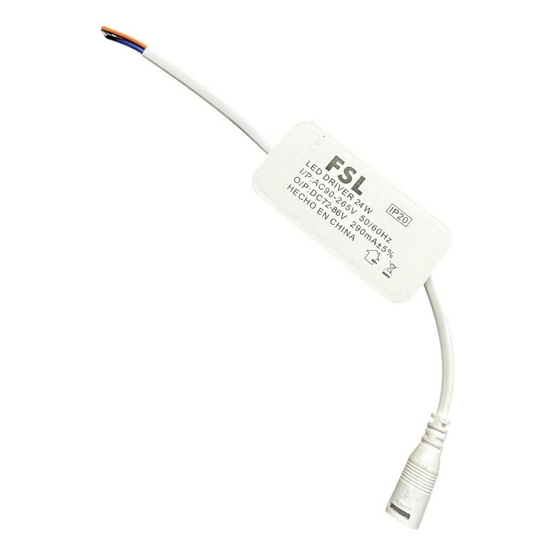 Panel LED Sobrepuesto Redondo 24W Negro – Luz Fría 6500K – FSL