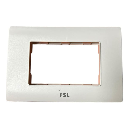 Placa Triple FSL F8B-K3 Blanca | Cubierta Interruptores/Enchufes 3 Módulos