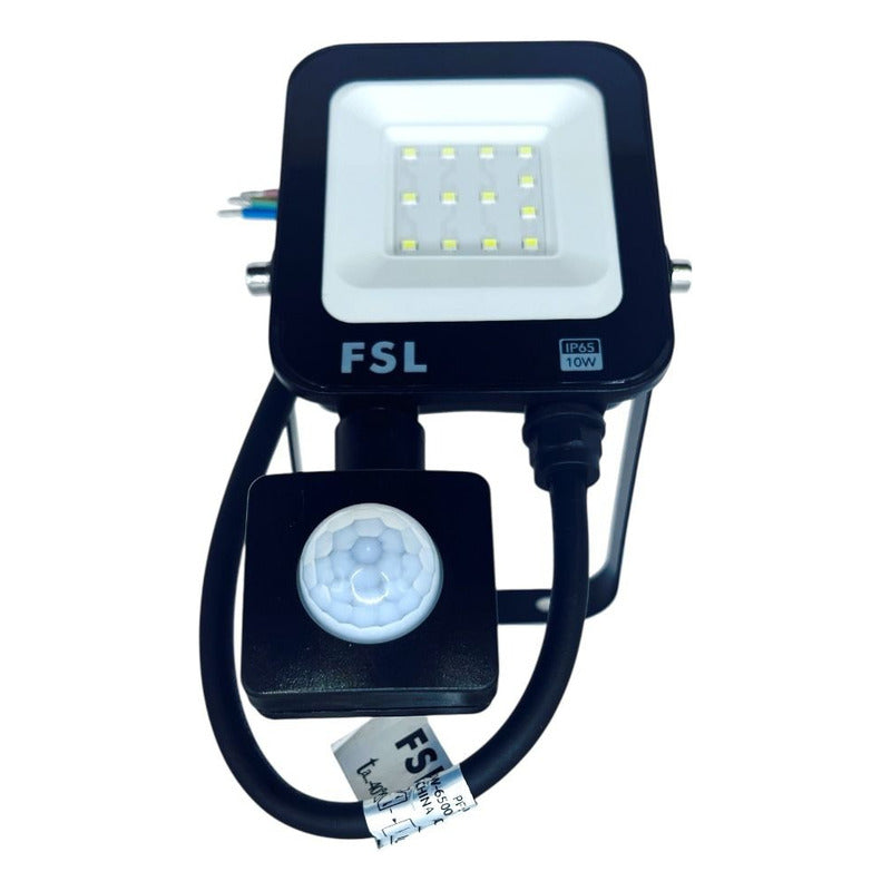 Reflector LED 10W IP65 con Sensor de Movimiento Luz Fría (6500K) Blanco - FSL